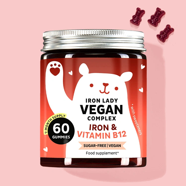 Product picture of Iron Lady Vegan Complex vitamins with iron and vitamin B12 to support iron supply in the body.