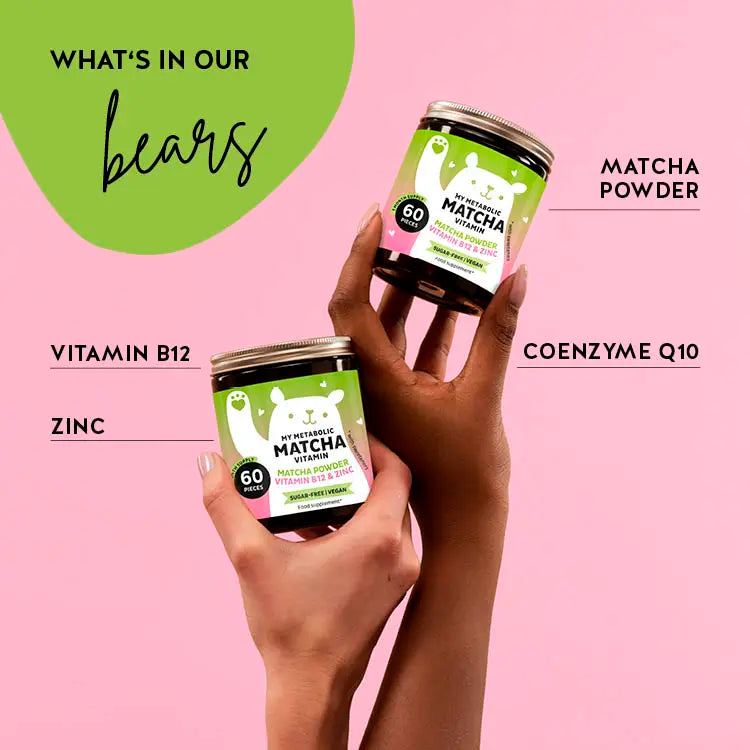 List of ingredients of the My Metabolic Matcha product from Bears with Benefits.