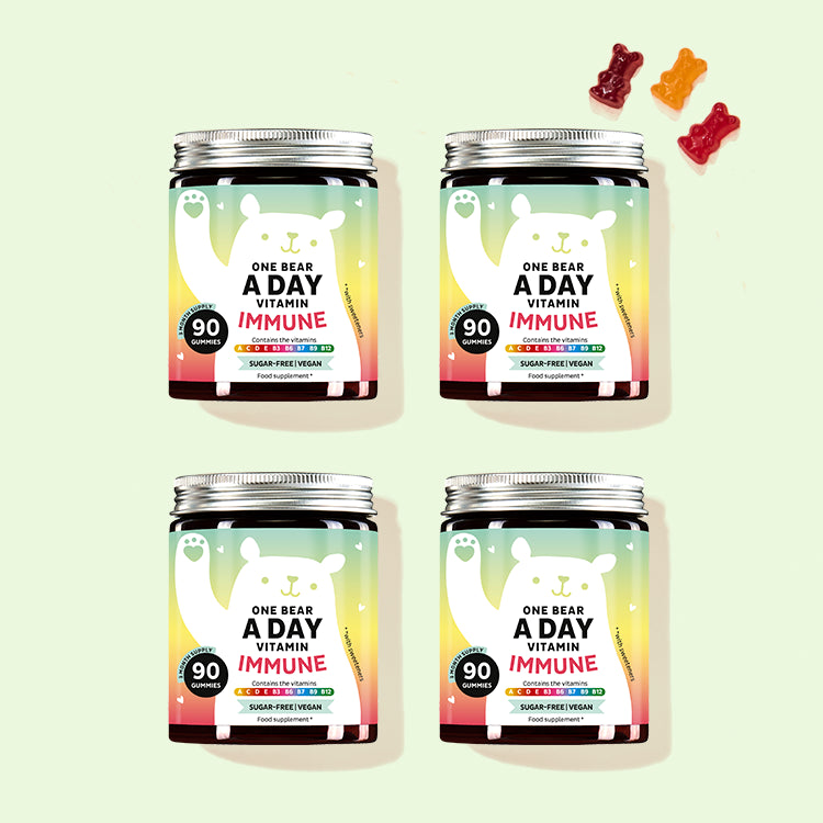 12-month treatment of One Bear a Day vitamins with multivitamins for the immune system.