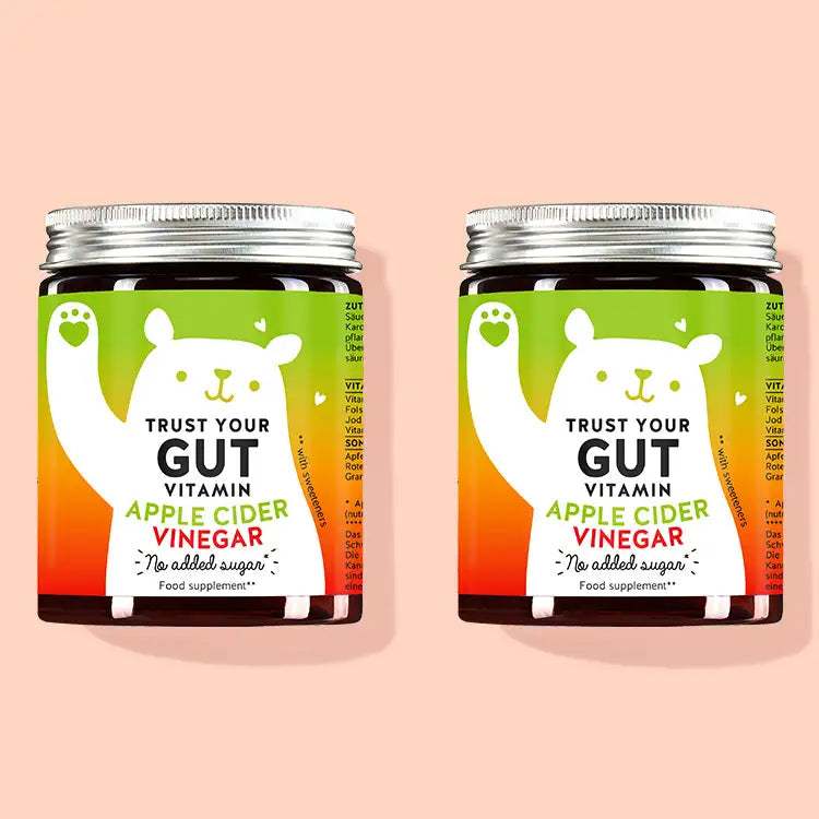 2-month treatment of Trust Your Gut vitamins with apple cider vinegar to naturally support your wellbeing and digestion.
