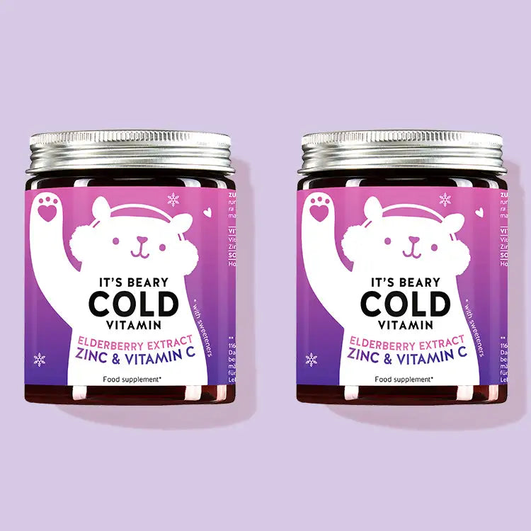 2-month treatment of It’s Beary Cold vitamins with elderberry to naturally boost the immune system. 