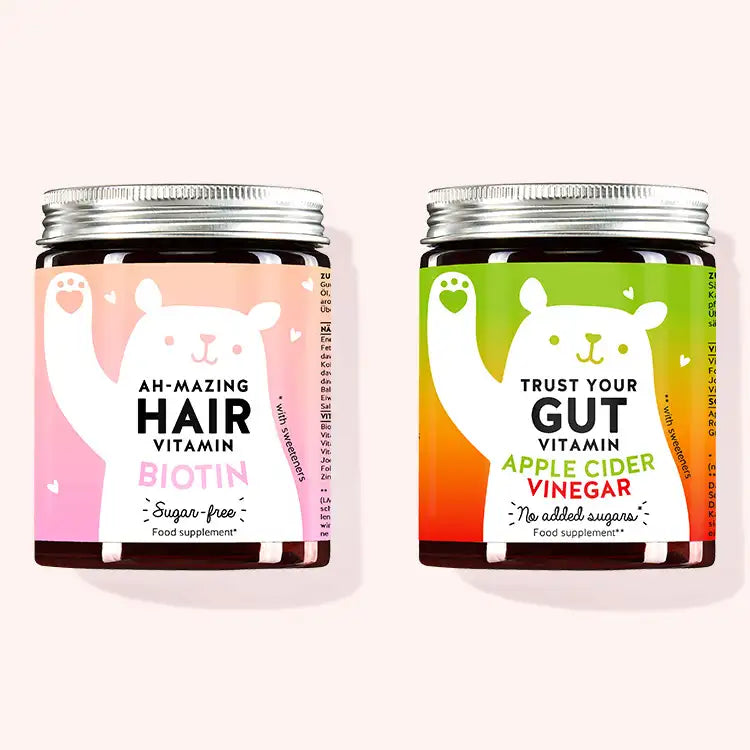 Product images of the 2 different vitamins included in the Tandy Duo for the hair and metabolism.