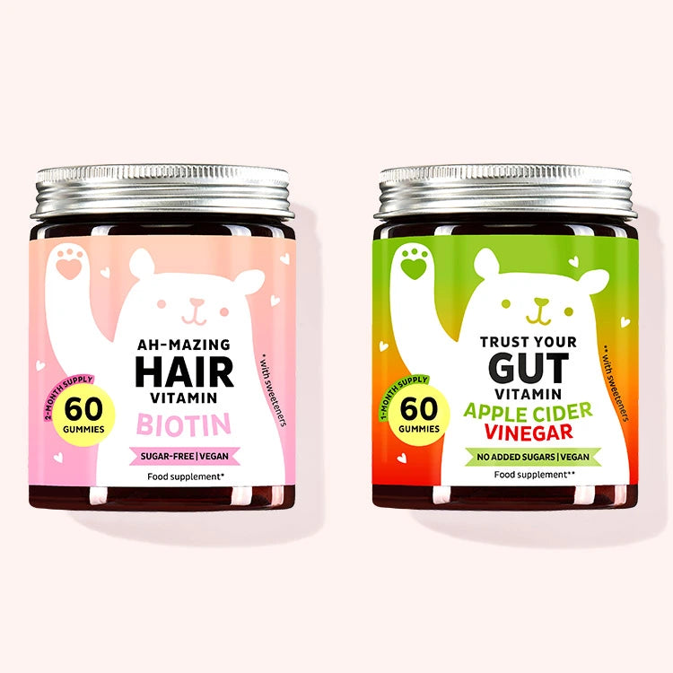 Product images of the 2 different vitamins included in the Tandy Duo for the hair and metabolism.