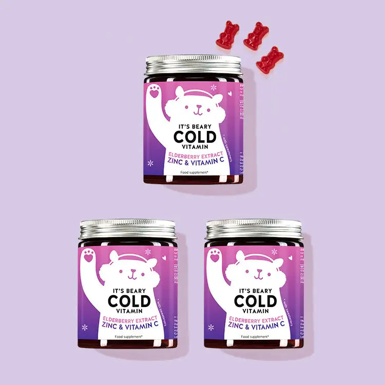 3-month treatment of It’s Beary Cold vitamins with elderberry to naturally boost the immune system. 