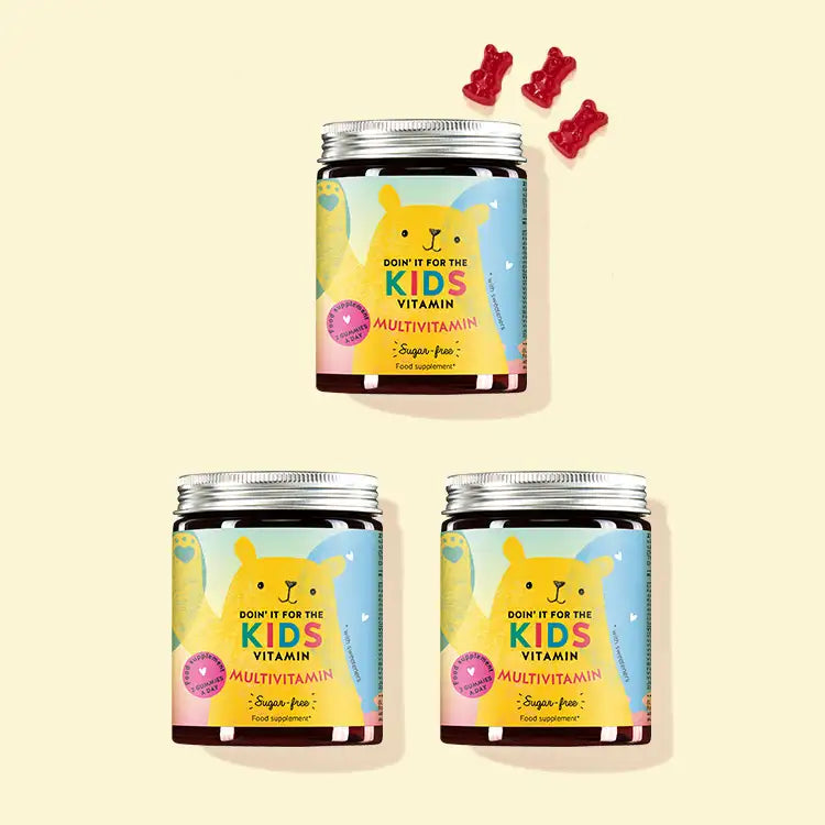 3-month treatment of Doin’ It For The Kids vitamins to promote children’s physical and mental development.