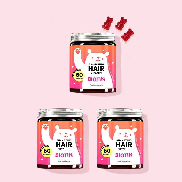 6-month treatment of Ah-mazing hair vitamins with biotin for hair/nail growth and maintenance.