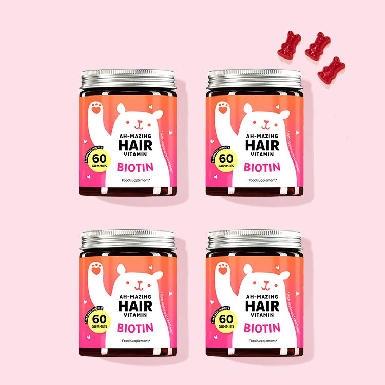 8-month treatment of Ah-mazing hair vitamins with biotin for hair/nail growth and maintenance.