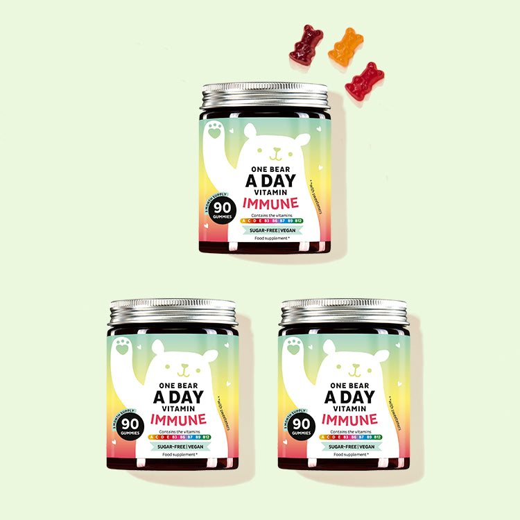 9-month treatment of One Bear a Day vitamins with multivitamins for the immune system.