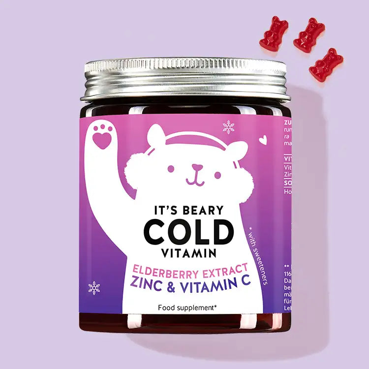 Product picture of It’s Beary Cold vitamins with elderberry to naturally boost the immune system. 